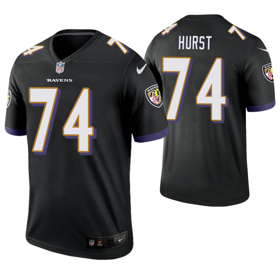 Baltimore Ravens #74 James Hurst Black Pro Line Player Jersey