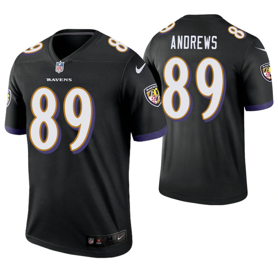 Baltimore Ravens #89 Mark Andrews Black Legend Jersey