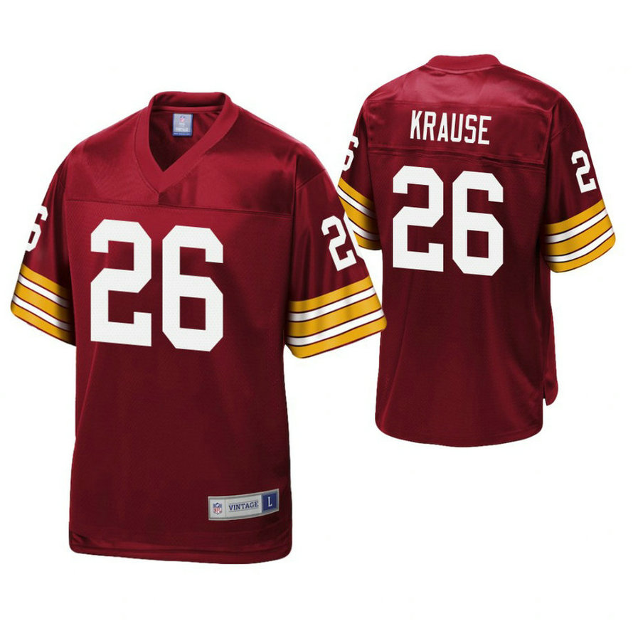 Washington Redskins #26 Paul Krause Maroon Pro Line Retired Team Player Jersey Washington Redskins #26 Paul Krause Maroon Pro Line Retired Team Player Jersey