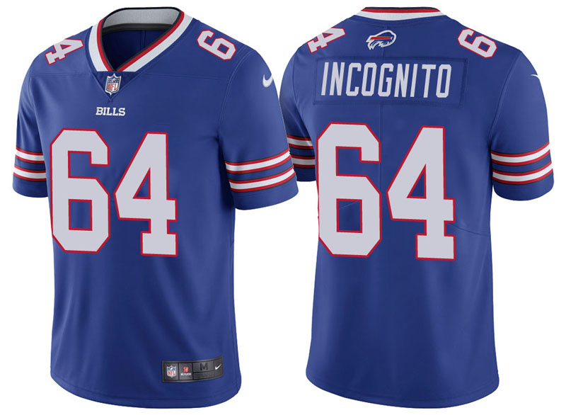 Buffalo Bills #64 Richie Incognito Royal Vapor Untouchable Limited Player Jersey Buffalo Bills #64 Richie Incognito Royal Vapor Untouchable Limited Player Jersey