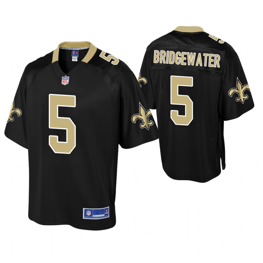 New Orleans Saints #5 Teddy Bridgewater Black Pro Line Jersey New Orleans Saints #5 Teddy Bridgewater Black Pro Line Jersey