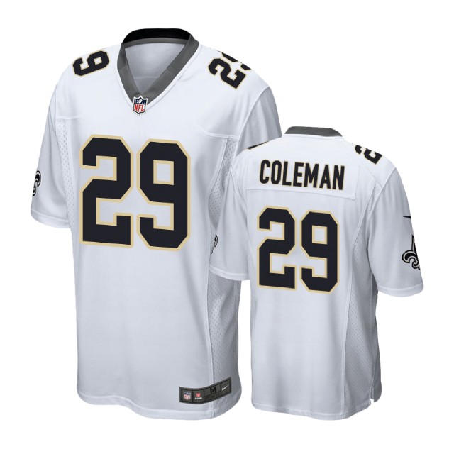 New Orleans Saints #29 Kurt Coleman White Game Jersey New Orleans Saints #29 Kurt Coleman White Game Jersey