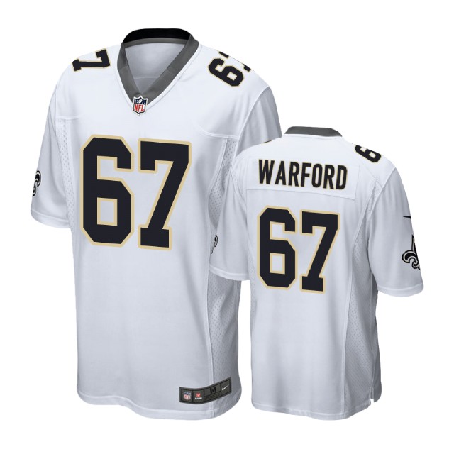 New Orleans Saints #67 Larry Warford White Game Jersey New Orleans Saints #67 Larry Warford White Game Jersey