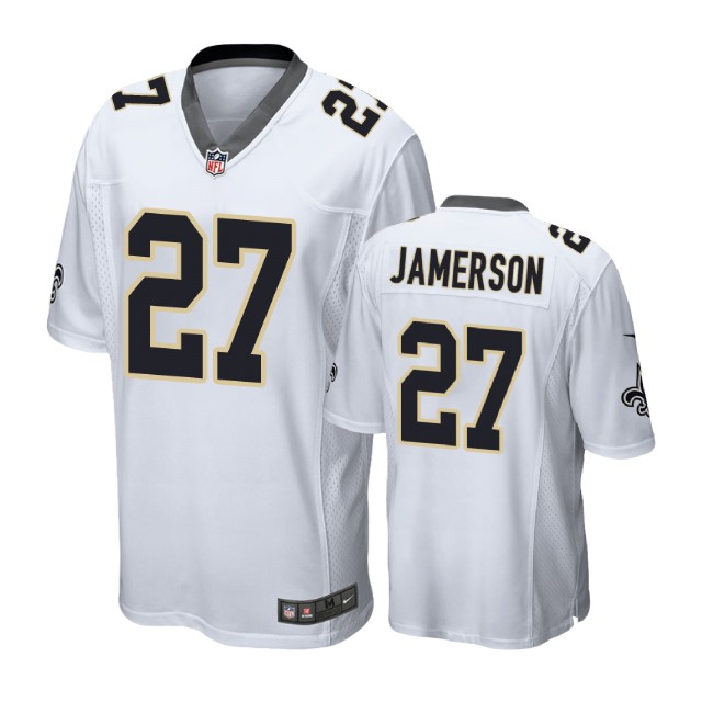 New Orleans Saints #27 Natrell Jamerson White Game Jersey New Orleans Saints #27 Natrell Jamerson White Game Jersey