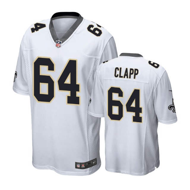 New Orleans Saints #64 Will Clapp White Game Jersey New Orleans Saints #64 Will Clapp White Game Jersey