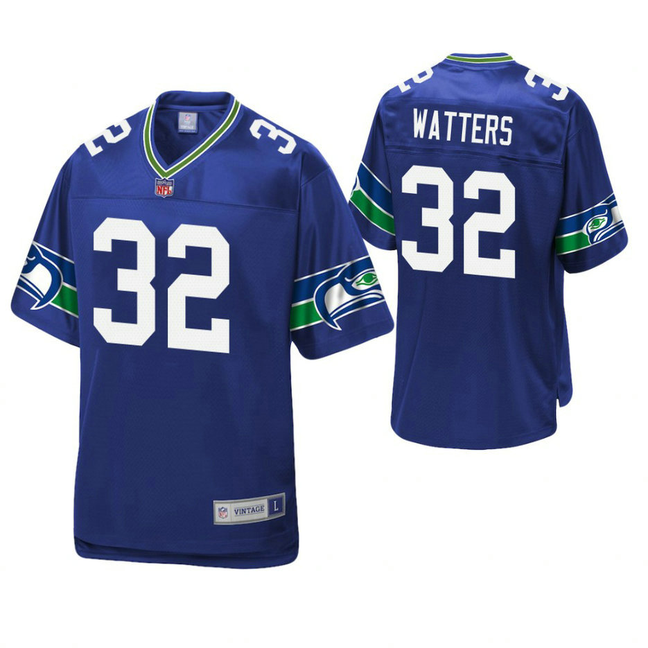 Seattle Seahawks #32 Ricky Watters Royal Pro Line Retired Player Jersey Seattle Seahawks #32 Ricky Watters Royal Pro Line Retired Player Jersey