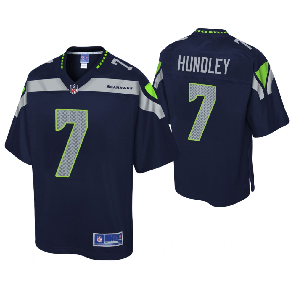 Seattle Seahawks #7 Brett Hundley College Navy Pro Line Jersey