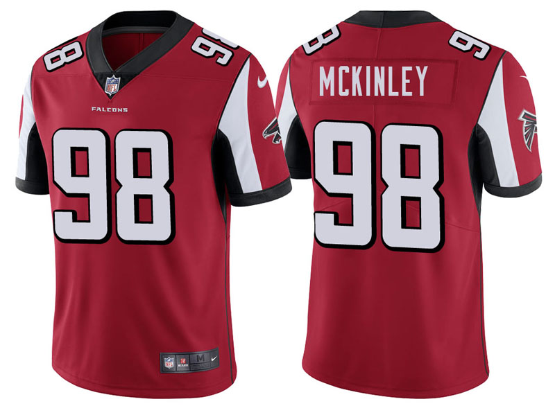 Atlanta Falcons #98 Takkarist McKinley Red Vapor Untouchable Limited Player Jersey