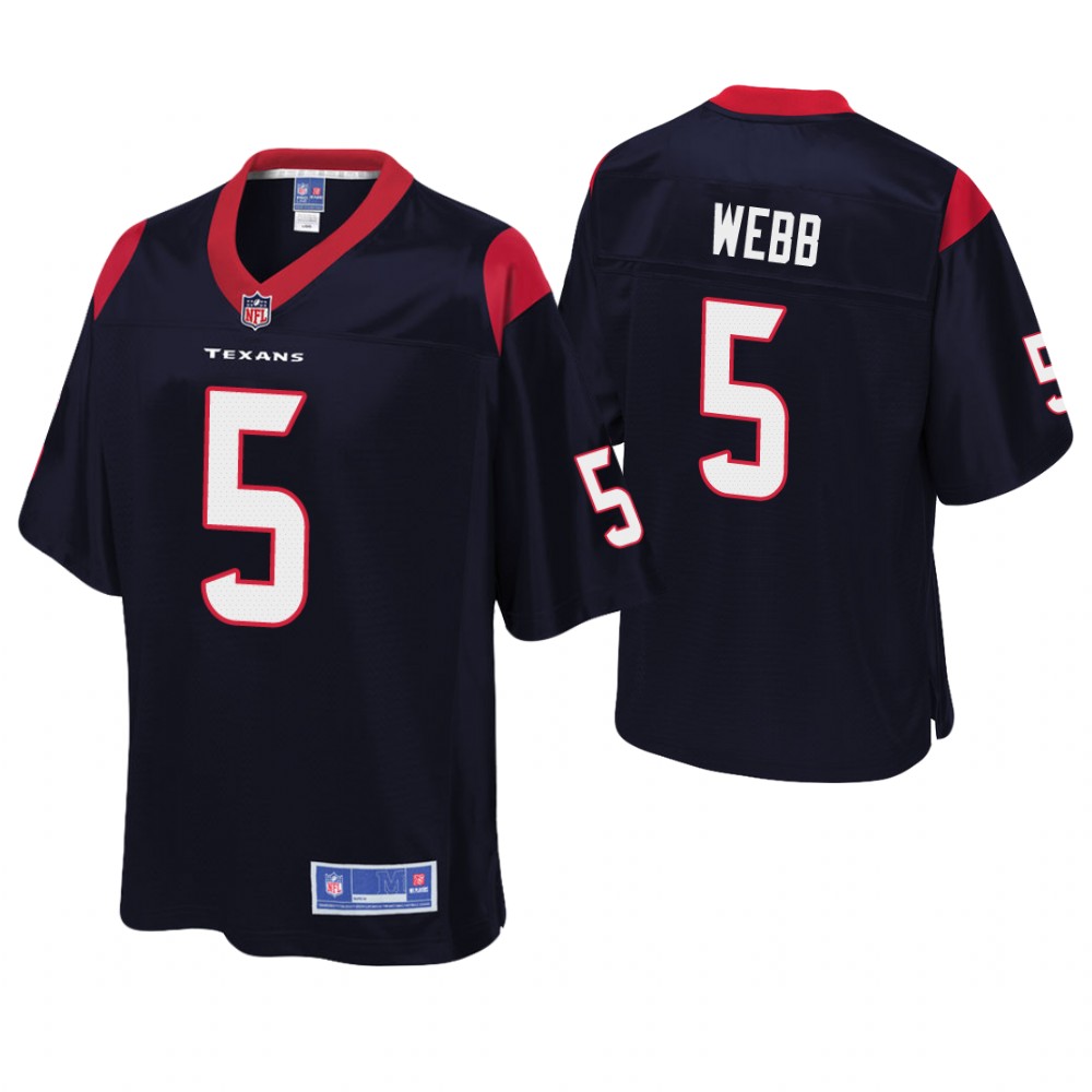 Houston Texans #5 Joe Webb Navy Pro Line Player Jersey