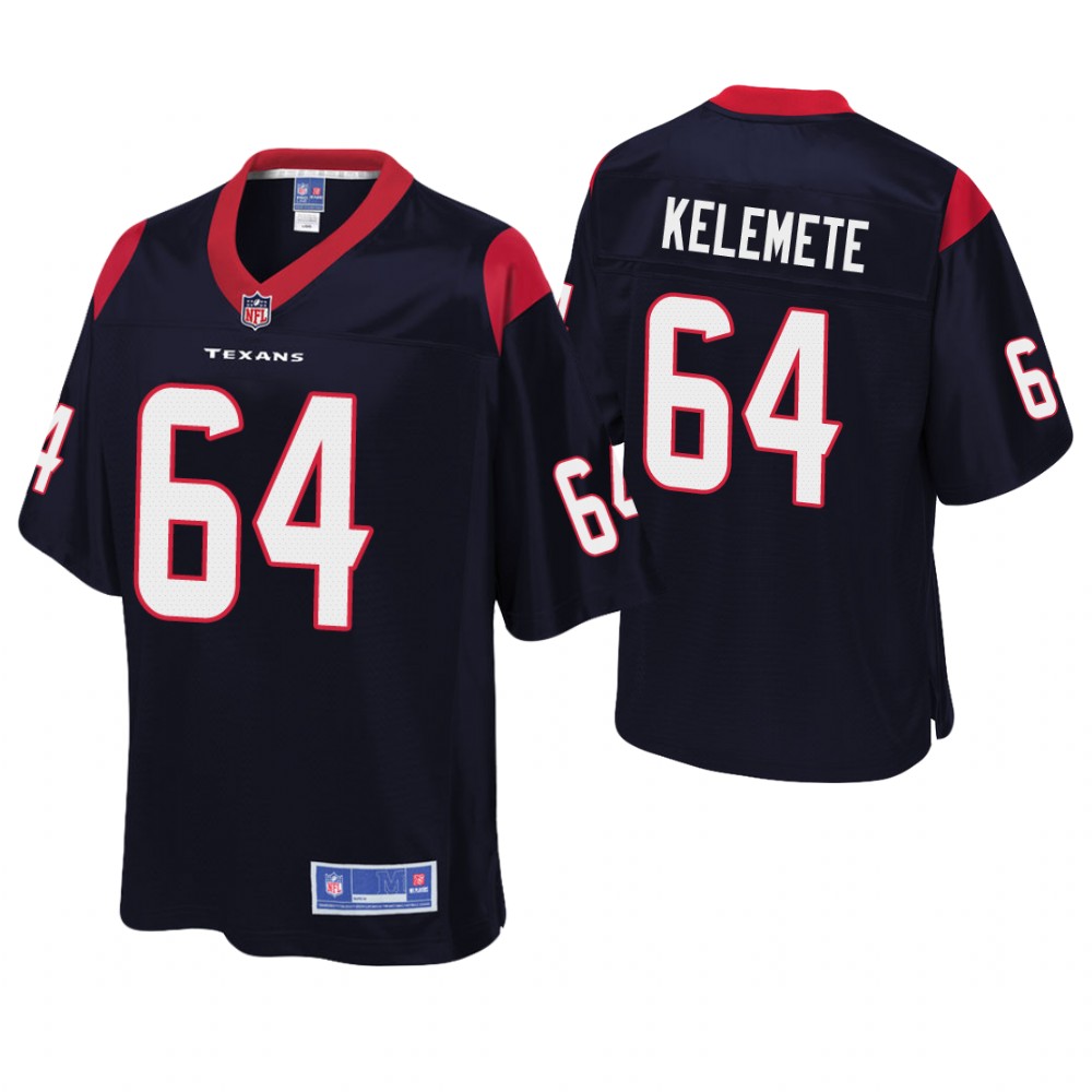 Houston Texans #64 Senio Kelemete Navy Pro Line Player Jersey Houston Texans #64 Senio Kelemete Navy Pro Line Player Jersey