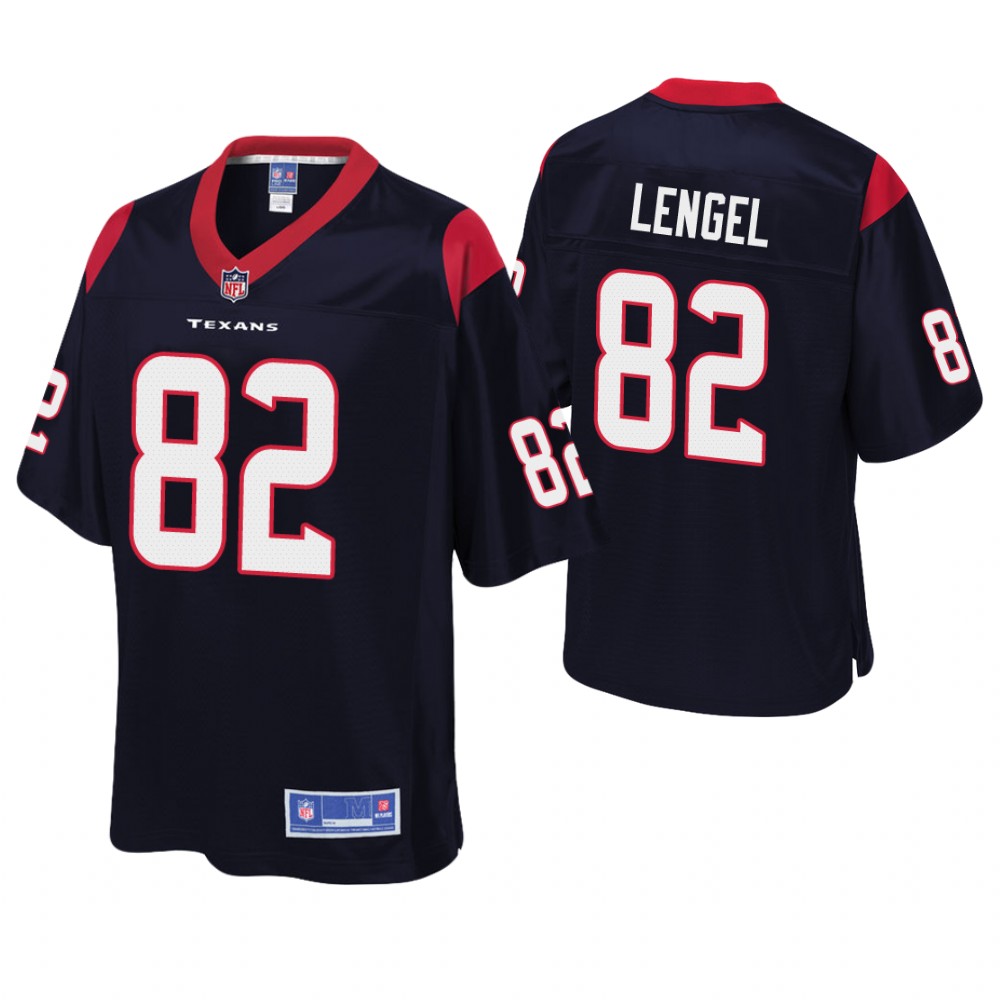 Houston Texans #82 Matt Lengel Navy Pro Line Player Jersey
