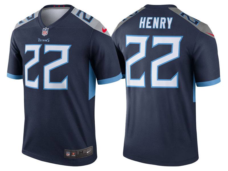 Tennessee Titans #22 Derrick Henry Navy Legend Jersey