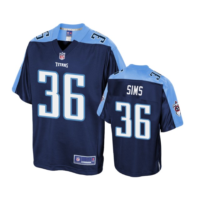 Tennessee Titans #36 LeShaun Sims Navy Pro Line Player Jersey Tennessee Titans #36 LeShaun Sims Navy Pro Line Player Jersey