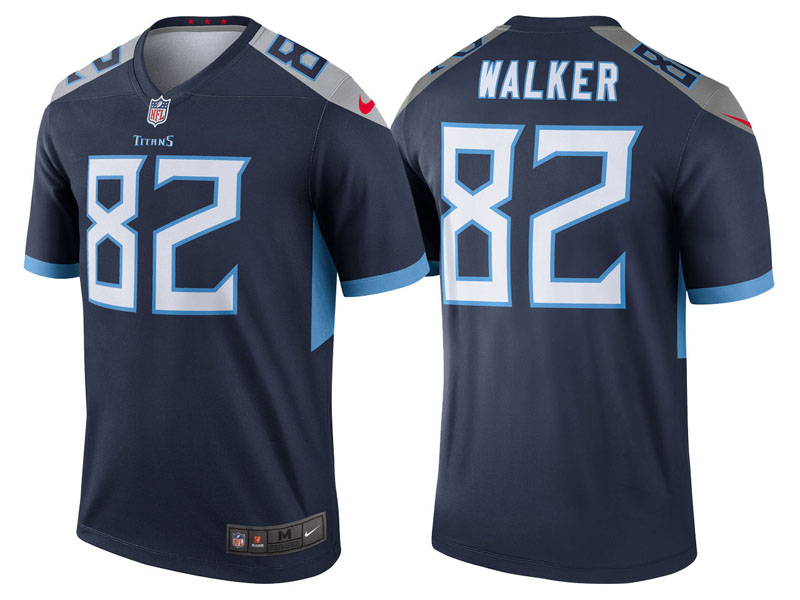 Tennessee Titans #82 Delanie Walker Navy Legend Jersey
