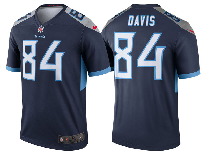 Tennessee Titans #84 Corey Davis Navy Legend Jersey