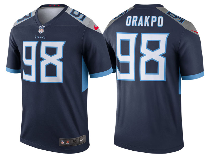 Tennessee Titans #98 Brian Orakpo Navy Legend Jersey