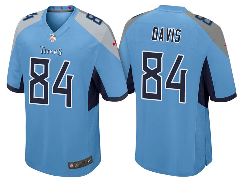 Tennessee Titans #84 Corey Davis Light Blue 2018 Game Jersey