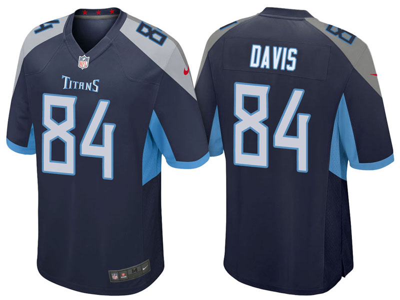Tennessee Titans #84 Corey Davis Navy 2018 Game Jersey