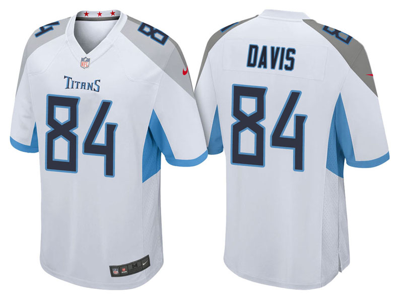 Tennessee Titans #84 Corey Davis White 2018 Game Jersey