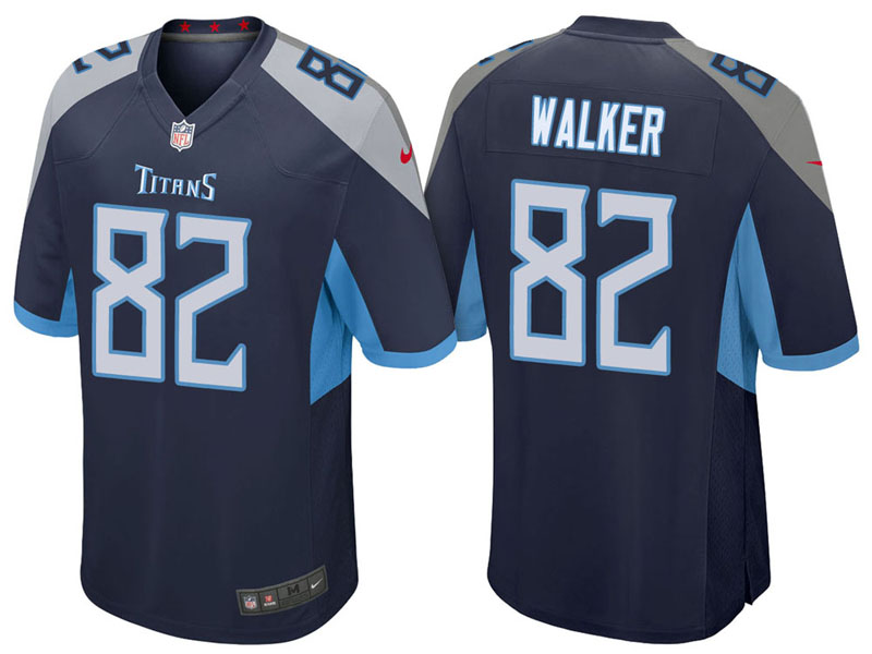 Tennessee Titans #82 Delanie Walker Navy 2018 Game Jersey