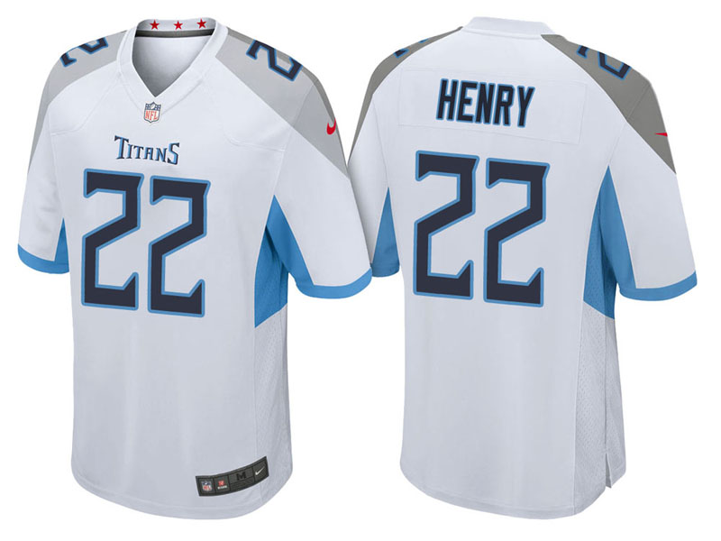 Tennessee Titans #22 Derrick Henry White 2018 Game Jersey
