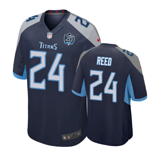 Tennessee Titans #24 Kalan Reed 20th Anniversary Game Navy Jersey Tennessee Titans #24 Kalan Reed 20th Anniversary Game Navy Jersey