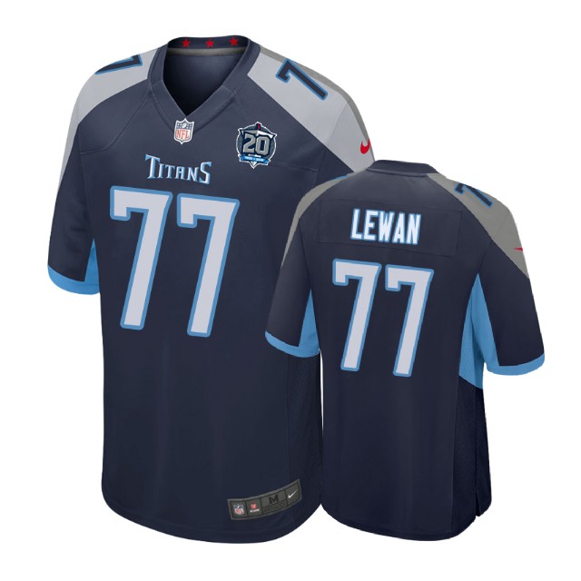 Tennessee Titans #77 Taylor Lewan 20th Anniversary Game Navy Jersey Tennessee Titans #77 Taylor Lewan 20th Anniversary Game Navy Jersey