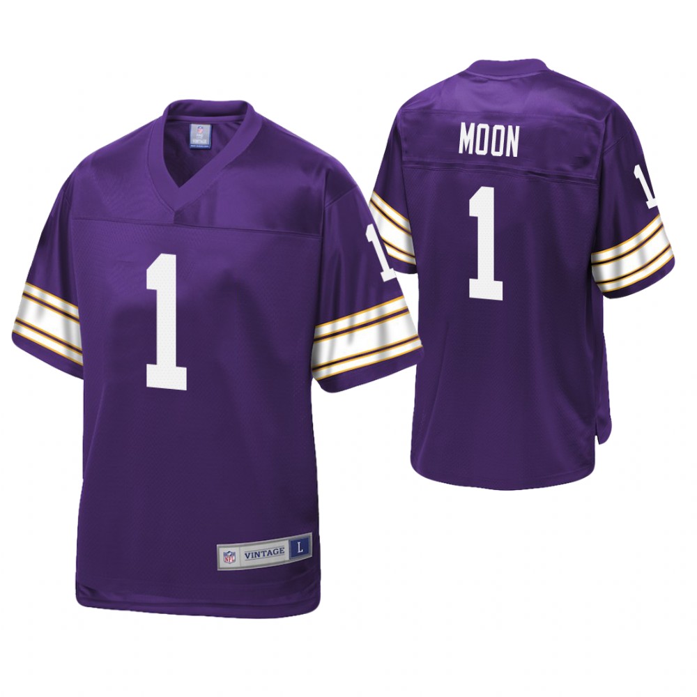 Minnesota Vikings #1 Warren Moon Purple Pro Line Retired Team Player Jersey Minnesota Vikings #1 Warren Moon Purple Pro Line Retired Team Player Jersey