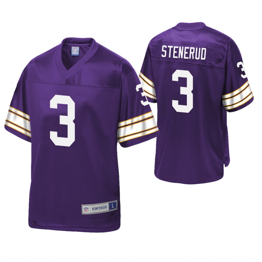 Minnesota Vikings #3 Jan Stenerud Purple Pro Line Retired Team Player Jersey Minnesota Vikings #3 Jan Stenerud Purple Pro Line Retired Team Player Jersey