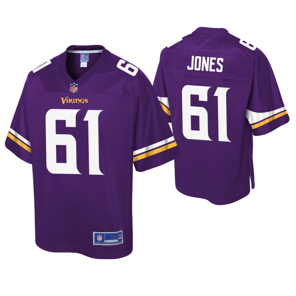 Minnesota Vikings #61 Brett Jones Purple Pro Line Jersey Minnesota Vikings #61 Brett Jones Purple Pro Line Jersey