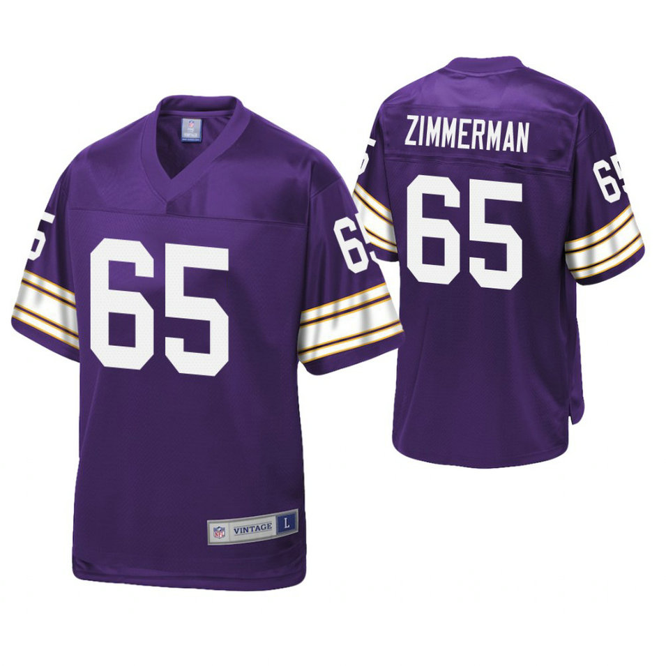 Minnesota Vikings #65 Gary Zimmerman Purple Pro Line Retired Team Player Jersey Minnesota Vikings #65 Gary Zimmerman Purple Pro Line Retired Team Player Jersey