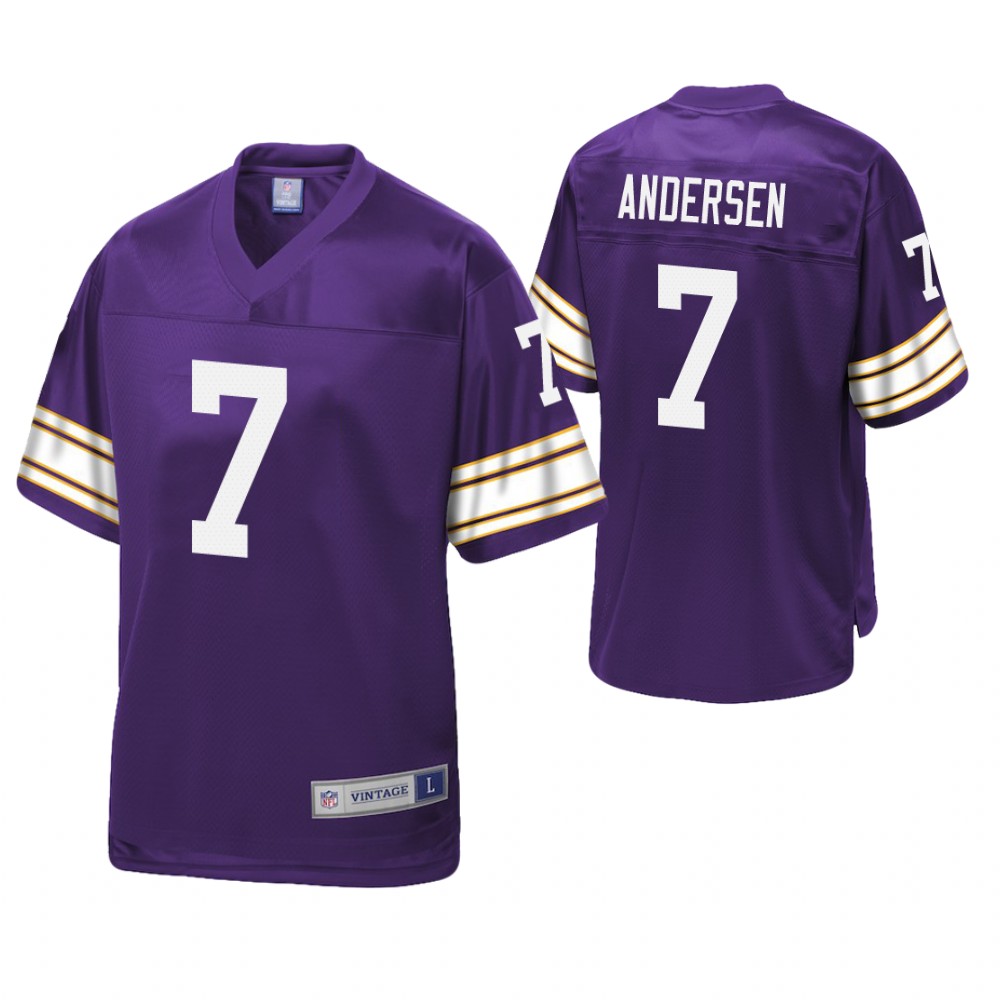 Minnesota Vikings #7 Morten Andersen Purple Pro Line Retired Team Player Jersey Minnesota Vikings #7 Morten Andersen Purple Pro Line Retired Team Player Jersey