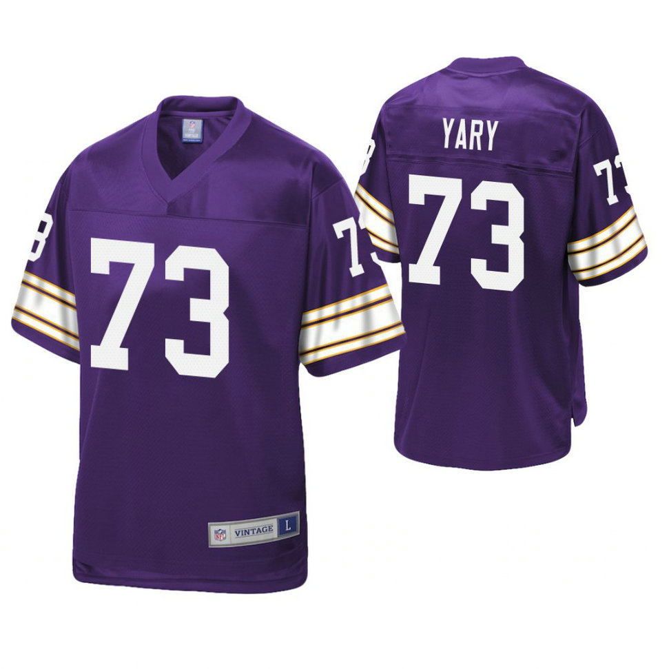 Minnesota Vikings #73 Ron Yary Purple Pro Line Retired Team Player Jersey