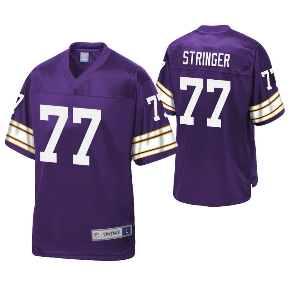 Minnesota Vikings #77 Korey Stringer Purple Pro Line Retired Team Player Jersey Minnesota Vikings #77 Korey Stringer Purple Pro Line Retired Team Player Jersey
