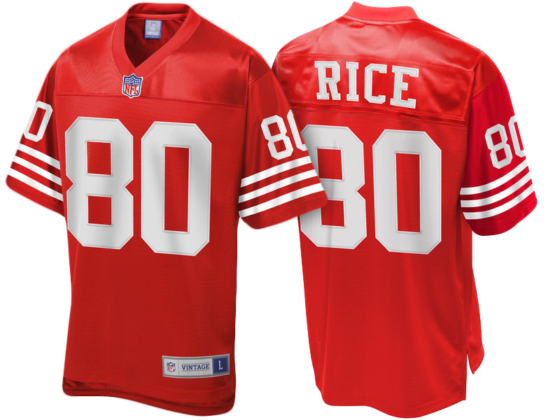 San Francisco 49ers #80 Jerry Rice Red Retired Player Jersey