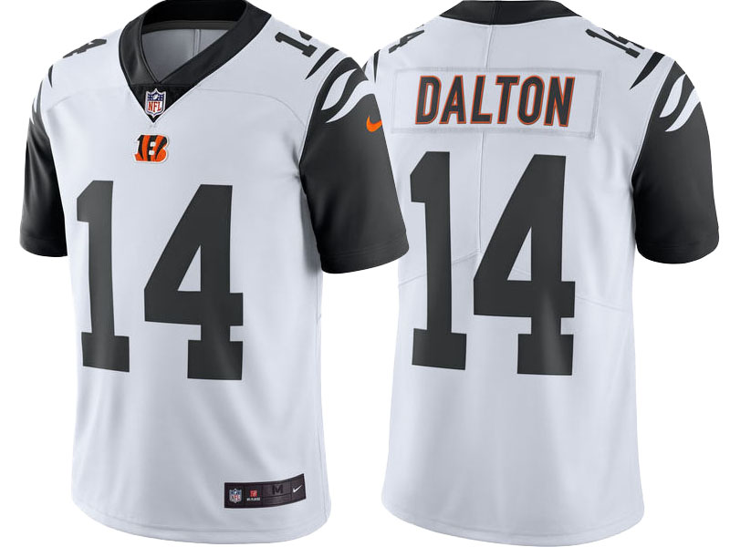 Cincinnati Bengals #14 Andy Dalton White Vapor Untouchable Color Rush Limited Player Jersey With Super Bowl LVI Patch