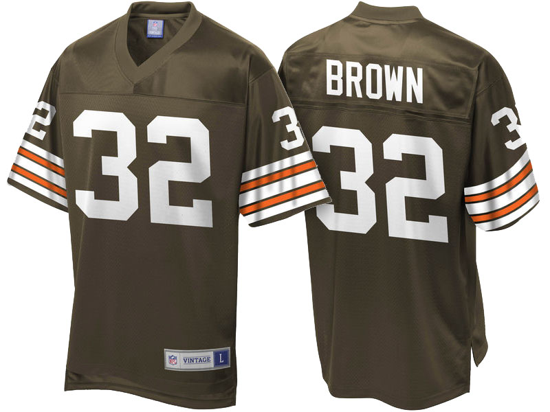 Cleveland Browns #32 Jim Brown Brown Retired Player Jersey Cleveland Browns #32 Jim Brown Brown Retired Player Jersey
