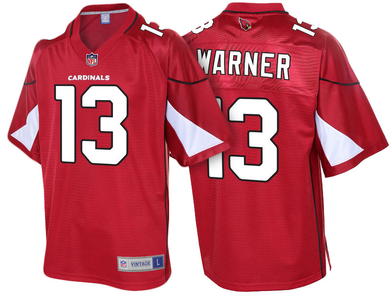Arizona Cardinals #13 Kurt Warner Red Retired Player Jersey