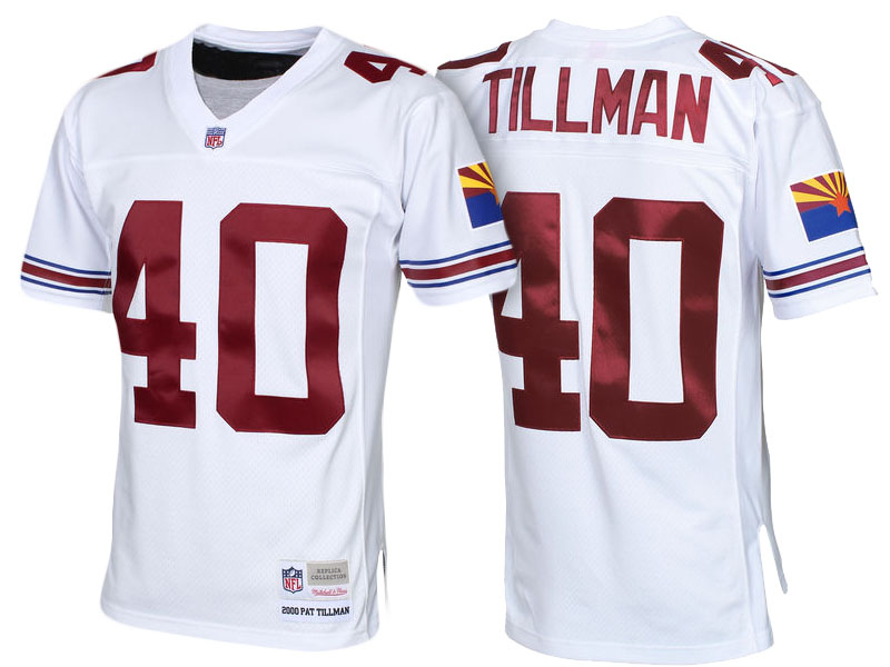 Arizona Cardinals #40 Pat Tillman White 2000 Retired Player Vintage Replica Jersey Arizona Cardinals #40 Pat Tillman White 2000 Retired Player Vintage Replica Jersey