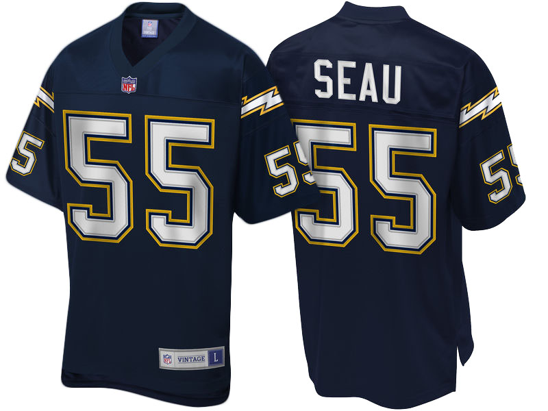 Los Angeles Chargers #55 Junior Seau Navy Retired Player Jersey