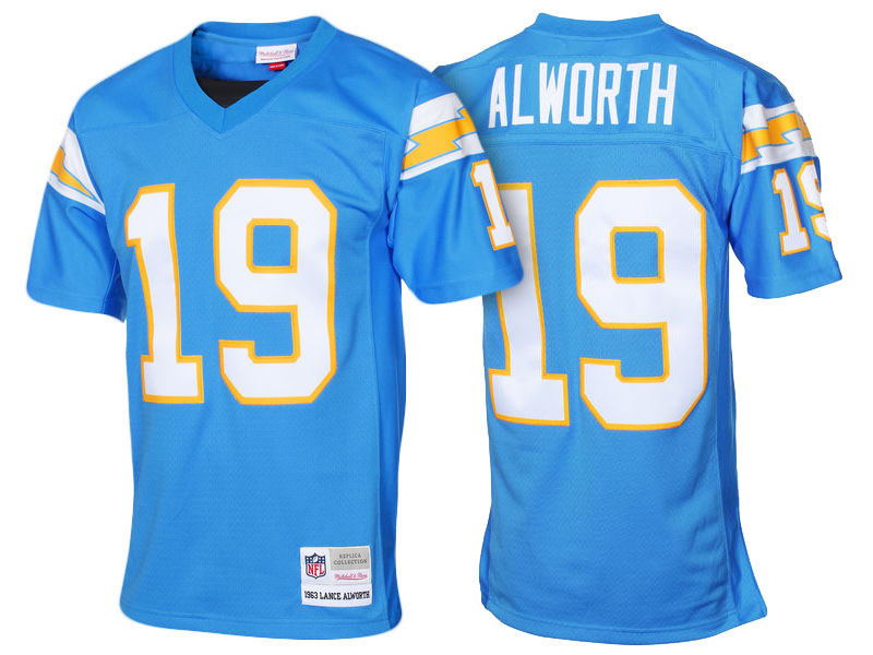 Los Angeles Chargers #19 Lance Alworth Powder Blue 1963 Retired Player Vintage Replica Jersey