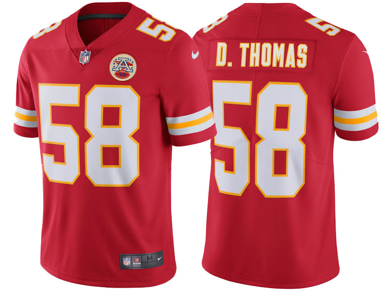 Kansas City Chiefs #58 Derrick Thomas Red Vapor Untouchable Limited Player Jersey