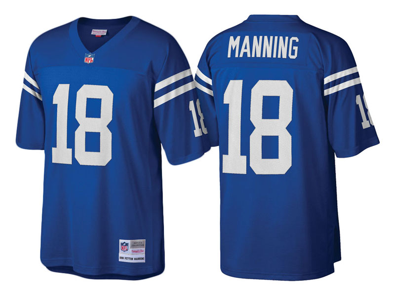 Indianapolis Colts #18 Peyton Manning Royal Retired Player Replica Jersey