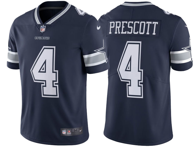 Dallas Cowboys #4 Dak Prescott Navy Vapor Untouchable Limited Player Jersey Dallas Cowboys #4 Dak Prescott Navy Vapor Untouchable Limited Player Jersey