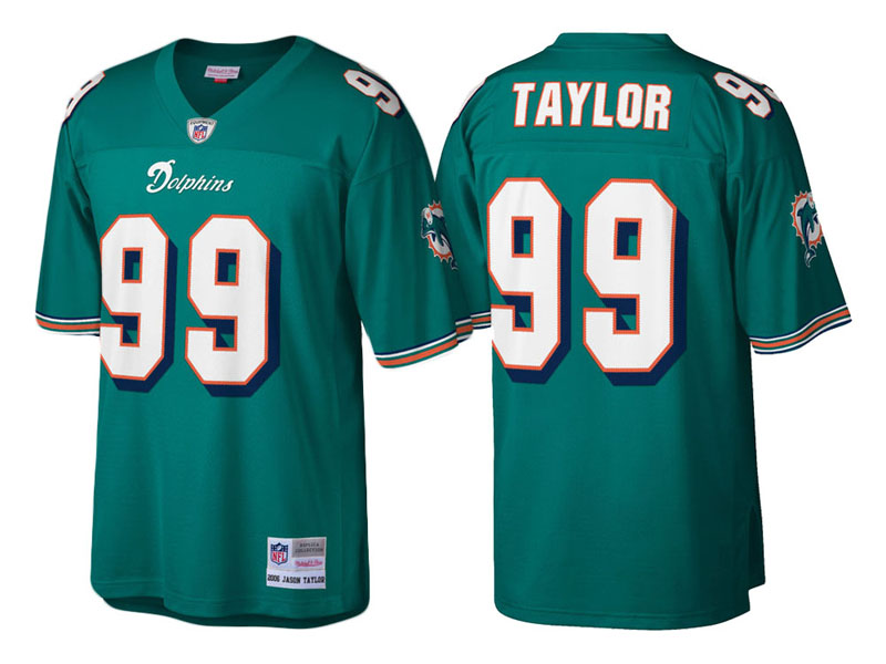 Miami Dolphins #99 Jason Taylor Aqua Retired Player Replica Jersey Miami Dolphins #99 Jason Taylor Aqua Retired Player Replica Jersey