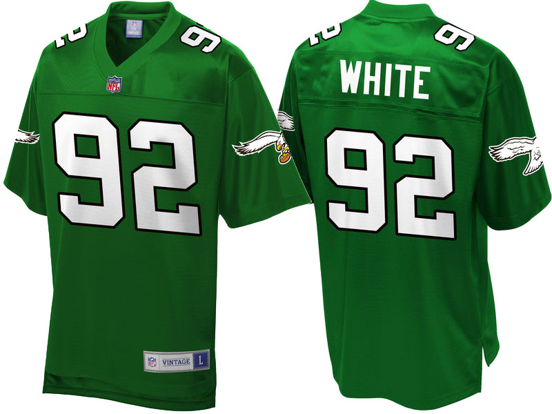 Philadelphia Eagles #92 Reggie White Green Retired Player Jersey Philadelphia Eagles #92 Reggie White Green Retired Player Jersey