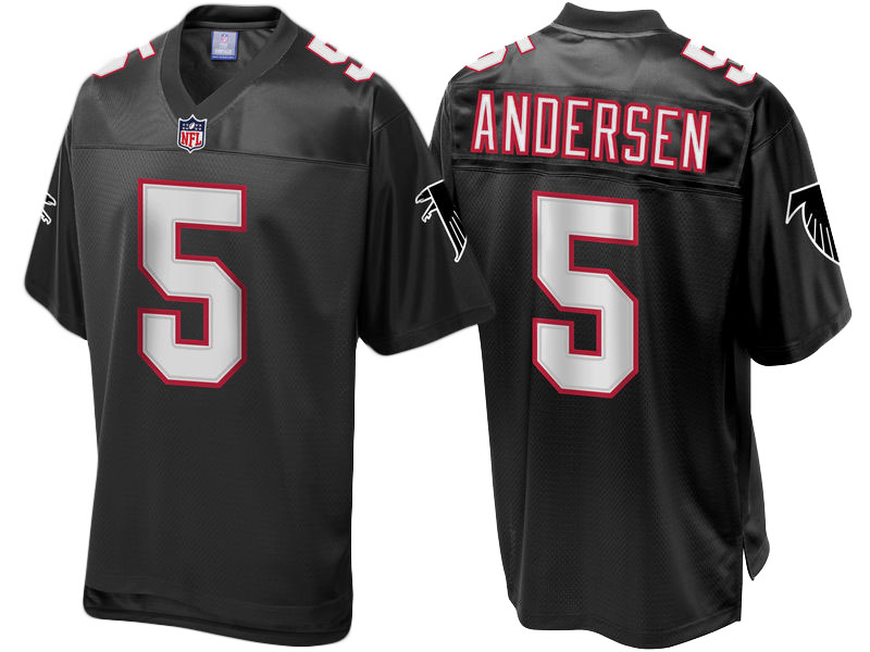 Atlanta Falcons #5 Morten Andersen Black Retired Player Jersey