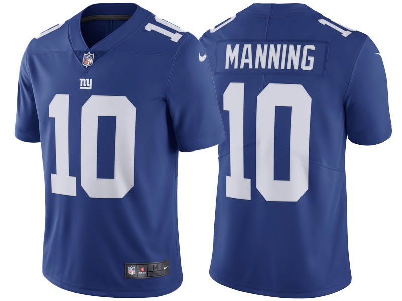 New York Giants #10 Eli Manning Royal Vapor Untouchable Limited Player Jersey