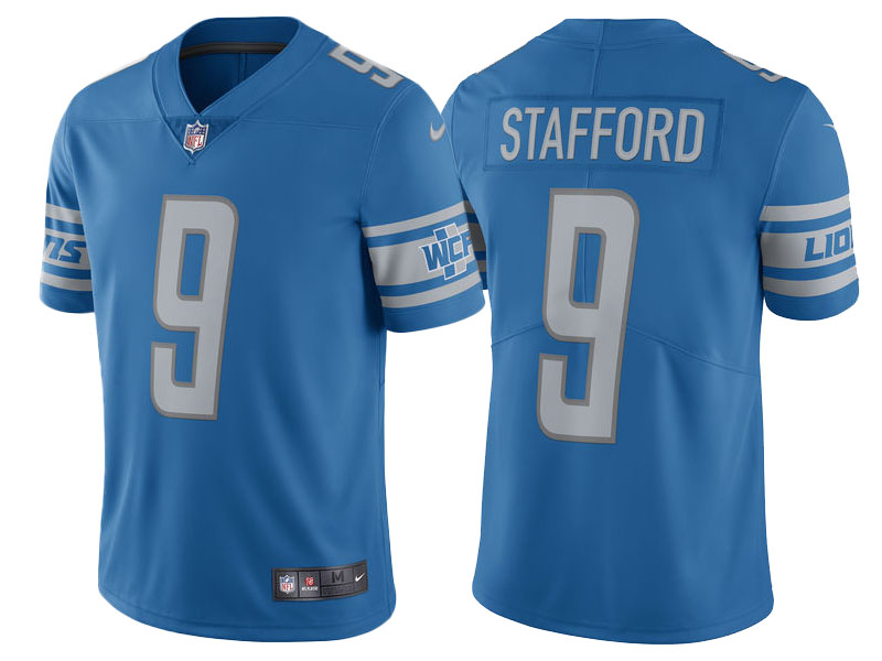 Detroit Lions #9 Matthew Stafford Blue Vapor Untouchable Limited Player Jersey