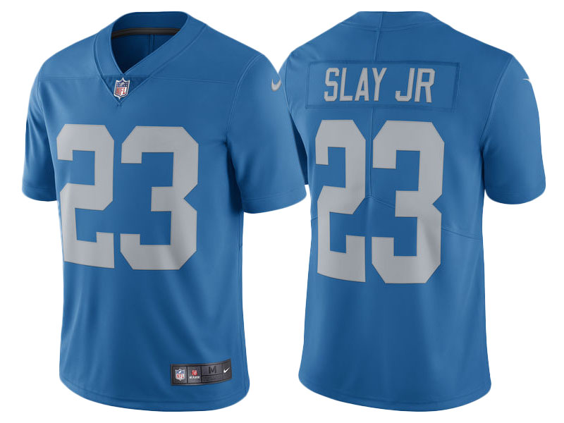 Detroit Lions #23 Darius Slay Blue Vapor Untouchable Limited Throwback Jersey